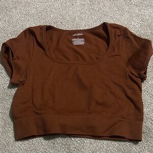 Wild Fable Women's Chocolate Crop Top